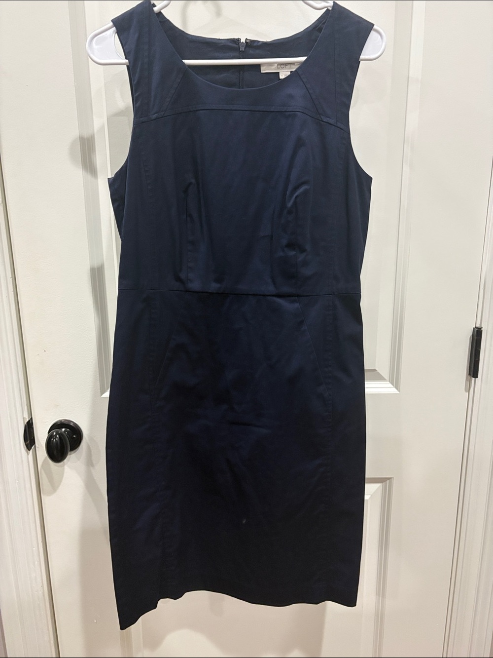 Ann Taylor Navy Sleeveless Sheath Dress